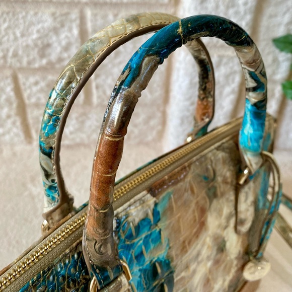 5⭐️SELLER!🌴🐳RARE “BIRD of PARADISE VITORIA” Melbourne BRAHMIN DUXBURY $335 MSRP - Picture 6 of 16